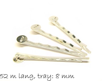 Hairpins - blanks, silver, 52 mm