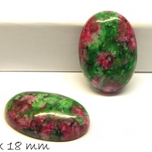 1 pc cabochon, ruby zoisite, 25 x 18 mm