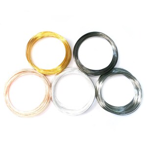 30 Windungen Spiraldraht (memory wire) gold, silber, platin, schwarz, rosegold, 0,6 mm