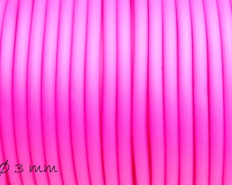 0.56 EUR/meter - 5 m PVC tape, pink 3 mm hollow