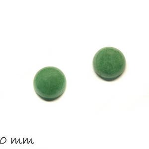 Gemstone Cabochons, green aventurine quartz, 10 mm