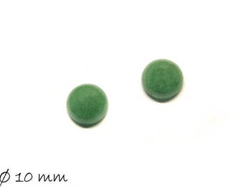 Edelstein Cabochons, grüner Aventurin Quarz, 10 mm