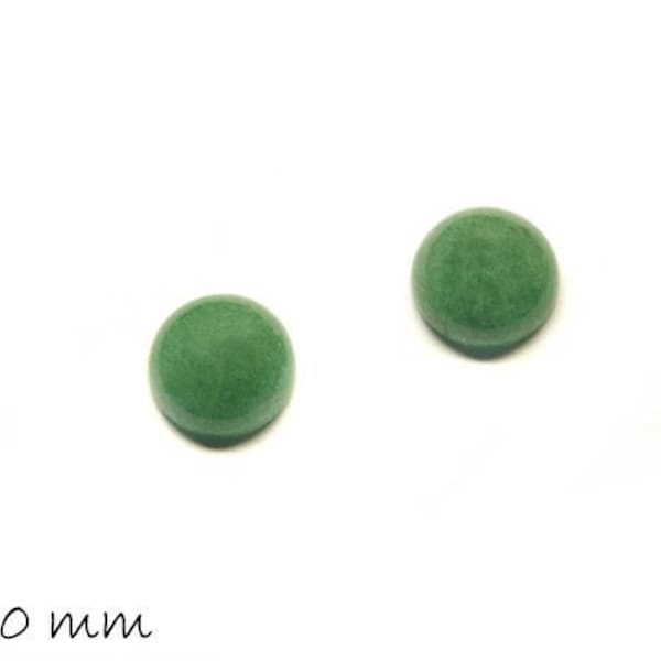 Edelstein Cabochons, grüner Aventurin Quarz, 10 mm