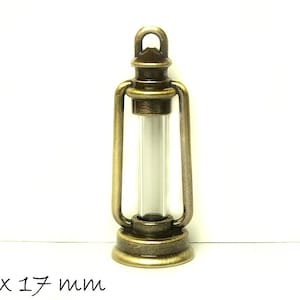 Pendant storm lamp, pearl, hollow, bronze, 48 x 17 mm