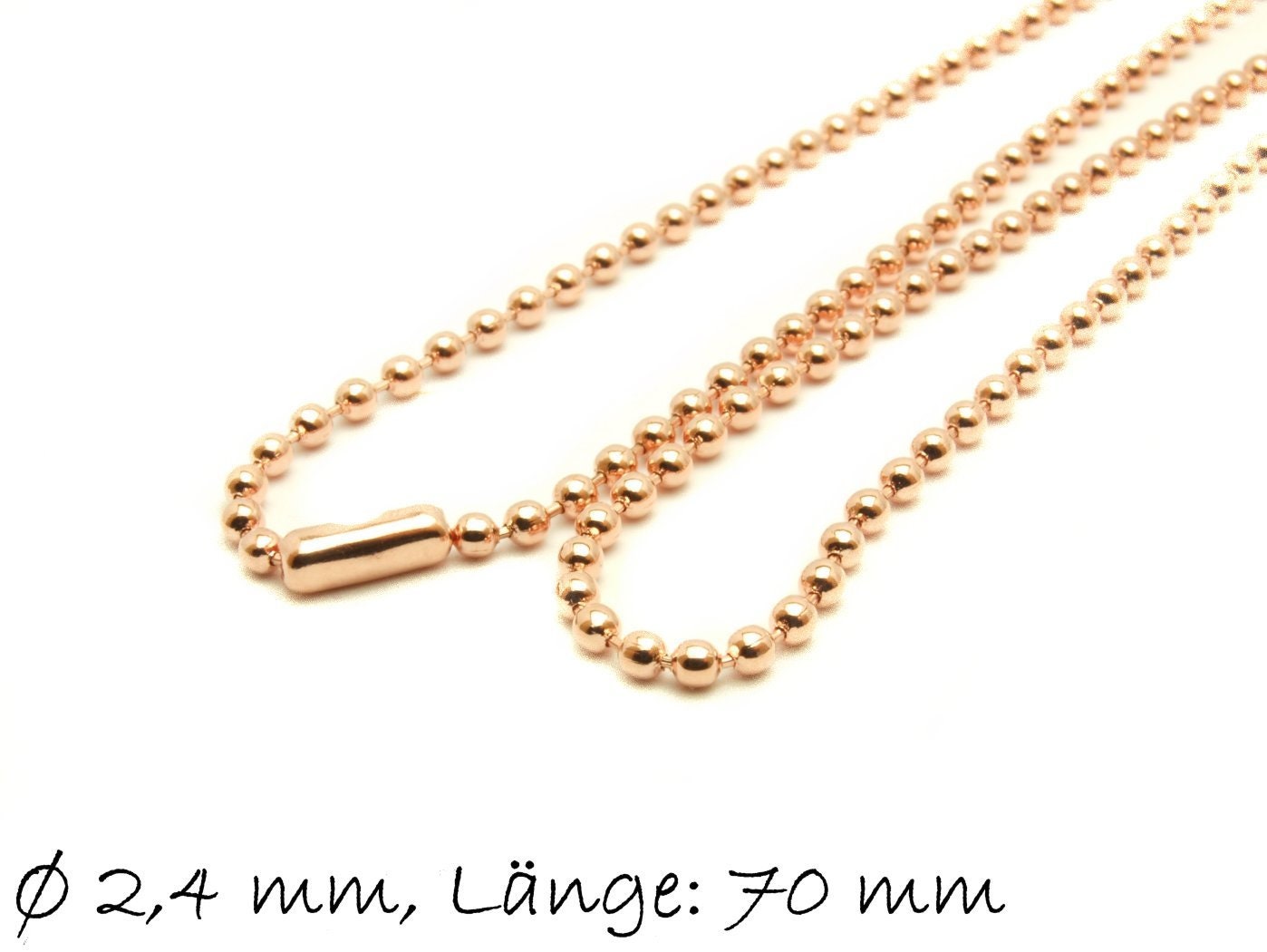4mm Rose Gold Chain, Rose Gold Plated Chain, Rose Gold Plated, Necklace  Chain