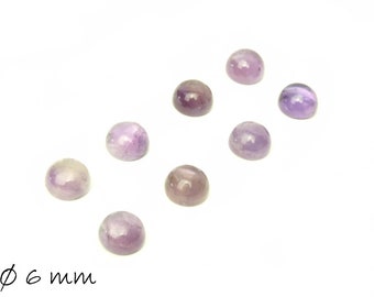 Edelstein Cabochons, Amethyst, 6 mm