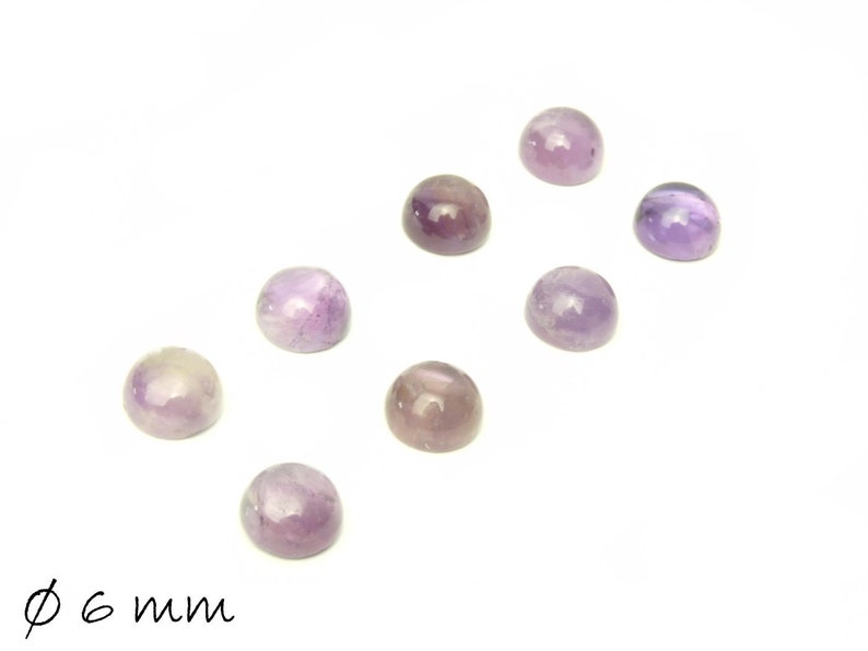 Edelstein Cabochons, Amethyst, 6 mm Bild 1