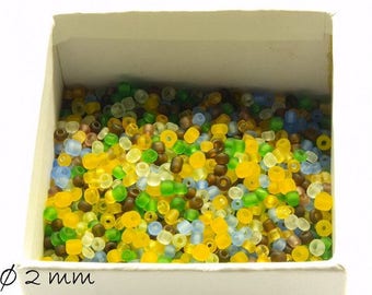 0,05EUR/g - 50 g gefrostete lucite Rocailles Mix 2 mm #2 Perlen