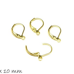 High-quality hinged earrings gold 10 x 15 mm earrings hoop earrings