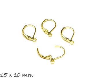 High quality folding brisures gold 10 x 15 mm earrings earrings