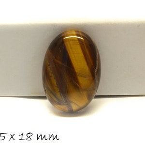 1 piece oval Cabochon, tiger Eye, 25 x 18 mm