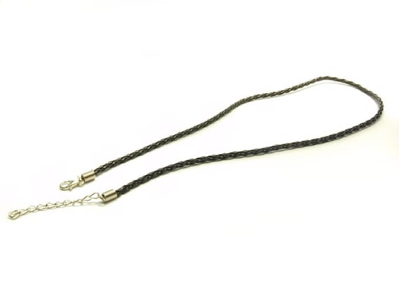 Luxeu Collana Intrecciata in Pelle, Collana Cuoio, Catena di Cuoio
