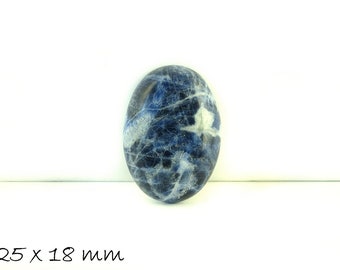 1 Stk Cabochons Midnight Blue Sodalith, 25 x 18 mm