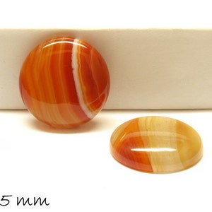 1 cabochon, red agate, 25 mm