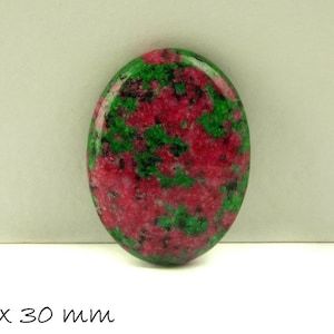 1 pc cabochon, ruby zoisite, 40 x 30 mm