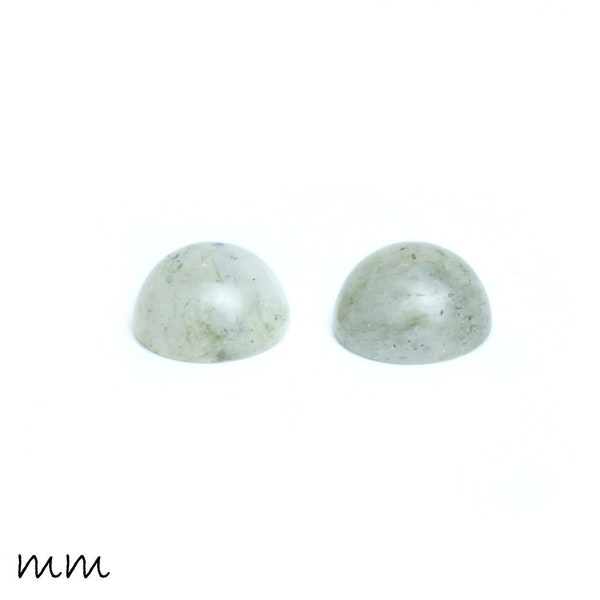 Edelstein Cabochons, Labradorit, Ø 8 mm  (ohne Glanzschimmer)