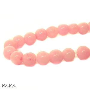 Edelstein Mashan Jade Perlen rosa, Ø 6 mm