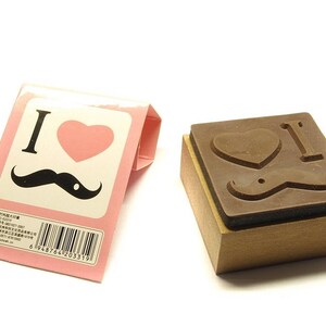 1 Stk Stempel Moustage Bart Gummistempel
