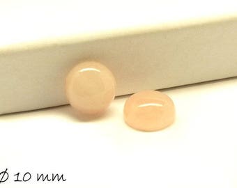 Gemstone Cabochons, rose quartz, 10 mm