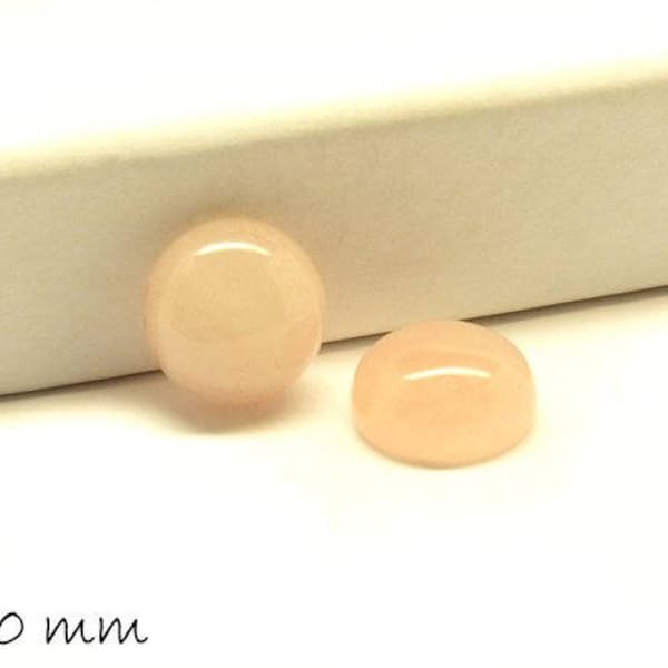 Edelstein Cabochons, Rosenquarz, 10 mm