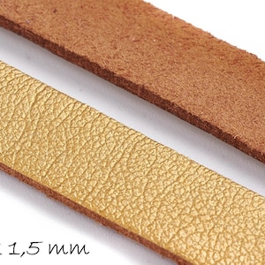1.00EUR/meter - Imitation suede 10 x 1.5 mm brown, flat