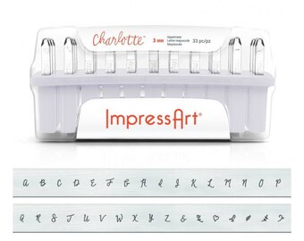 1 Set Letter Stamp Press 3 mm Charlotte Uppercase Capital letters