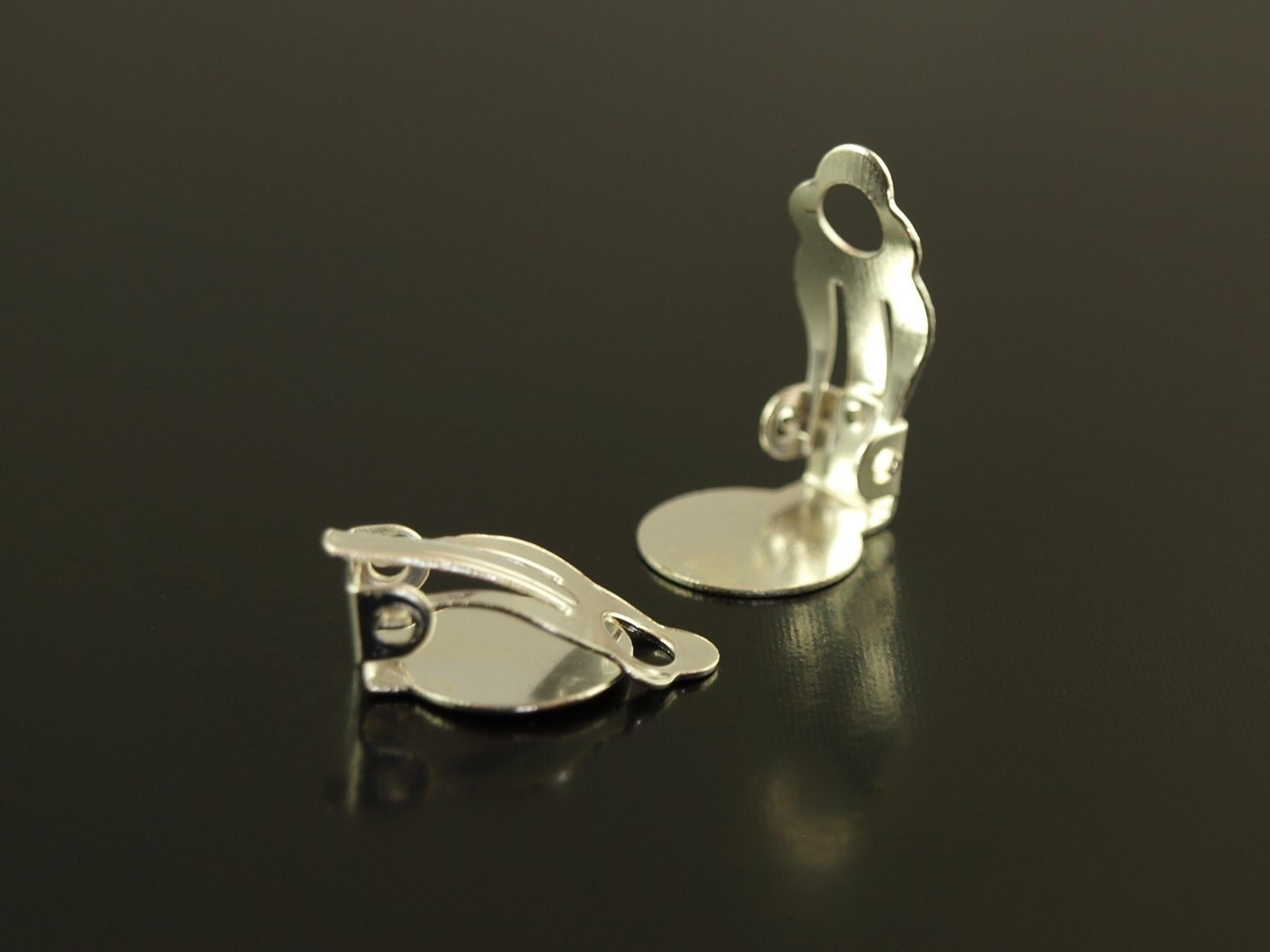 Ohrclips Rohlinge In Silber Mit 10 Mm Klebefläche