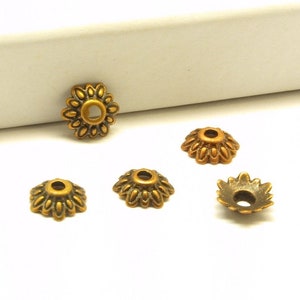10 pcs pearl cap solid Celtic copper Ø 7 mm