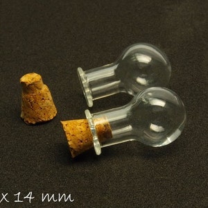 2 PCs beads vial hollow with Cork trailer