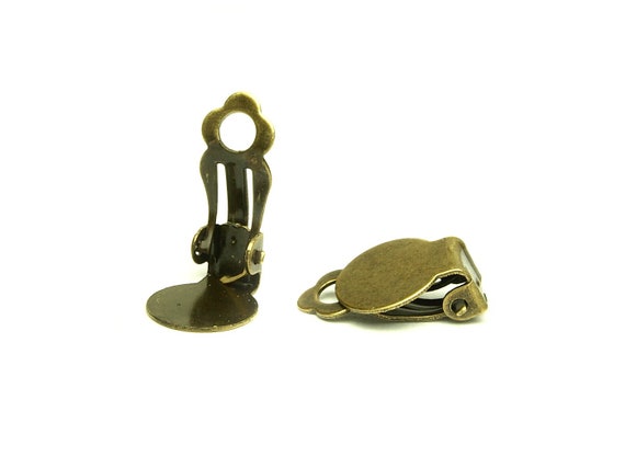 Ohrclips Rohlinge In Silber Mit 10 Mm Klebefläche Produktbild-Vorschau 3