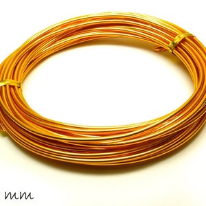 0.48EUR/meter - 6 m aluminum wire, aluminum wire, gold, soft, 2 mm