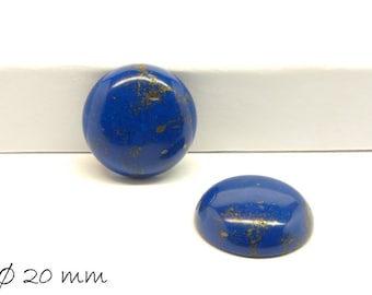 Gemstone cabochons, lapis lazuli, 20 mm