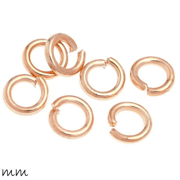 Biegeringe (Spaltringe), rose gold, 4 mm