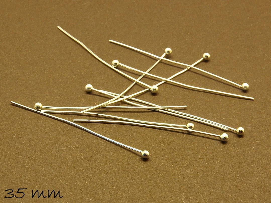 Geralin Gioielli 30 Stück Kettelstifte Silber - 30x0,5 Mm Für Schmuckherstellung