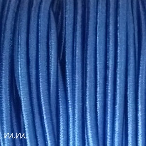 0,36EUR/m - 5 m elastische Nylon-Schnur Ø 2 mm, blau