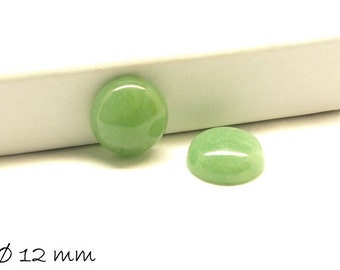 Edelstein Cabochons, grüner Aventurin, 12 mm