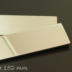 Confezione da 2 bracciali grezzi per stampaggio e incisione in acciaio inossidabile argento 15,2 x 1,8 cm