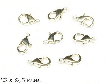 Silver carabiners 12 mm