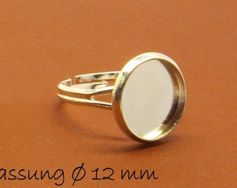 Ringrohlinge 17mm silber mit  12mm Cabochonfassung