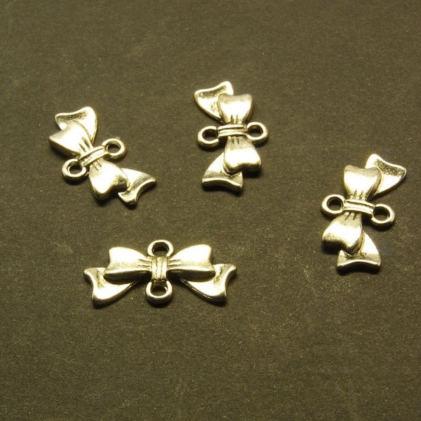 10 PCs boucle connecteur de remorque 20 x 10 mm argent