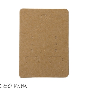 Cartões jóias castanhos 70 x 50 mm