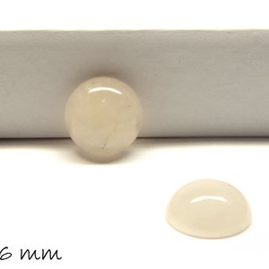 2 Stk Cabochons, Rosenquarz, 16 mm
