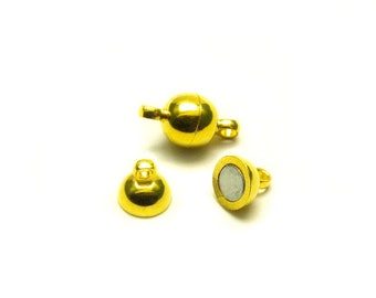 Magnetverschlüsse, gold, 11,5 x 6 mm