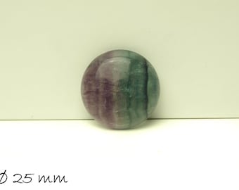 1 Stk Cabochon Regenbogen-Fluorit, Ø 25 mm