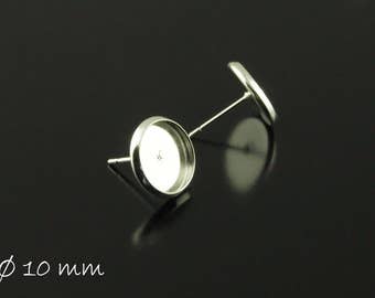 Ohrstecker silbern für 10 mm Cabochon