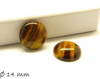 Edelstein Cabochons, Tigerauge, 14 mm