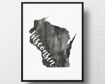 wisconsin outline etsy