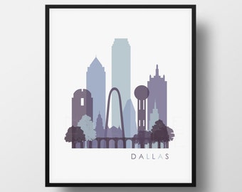 Dallas Skyline Printable Download