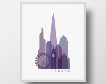 London Skyline Printable Download