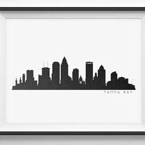 Tampa Skyline Silhouette  -  Printable Skyline  -  Tampa Florida  -  PDF, png, svg, eps, JPG